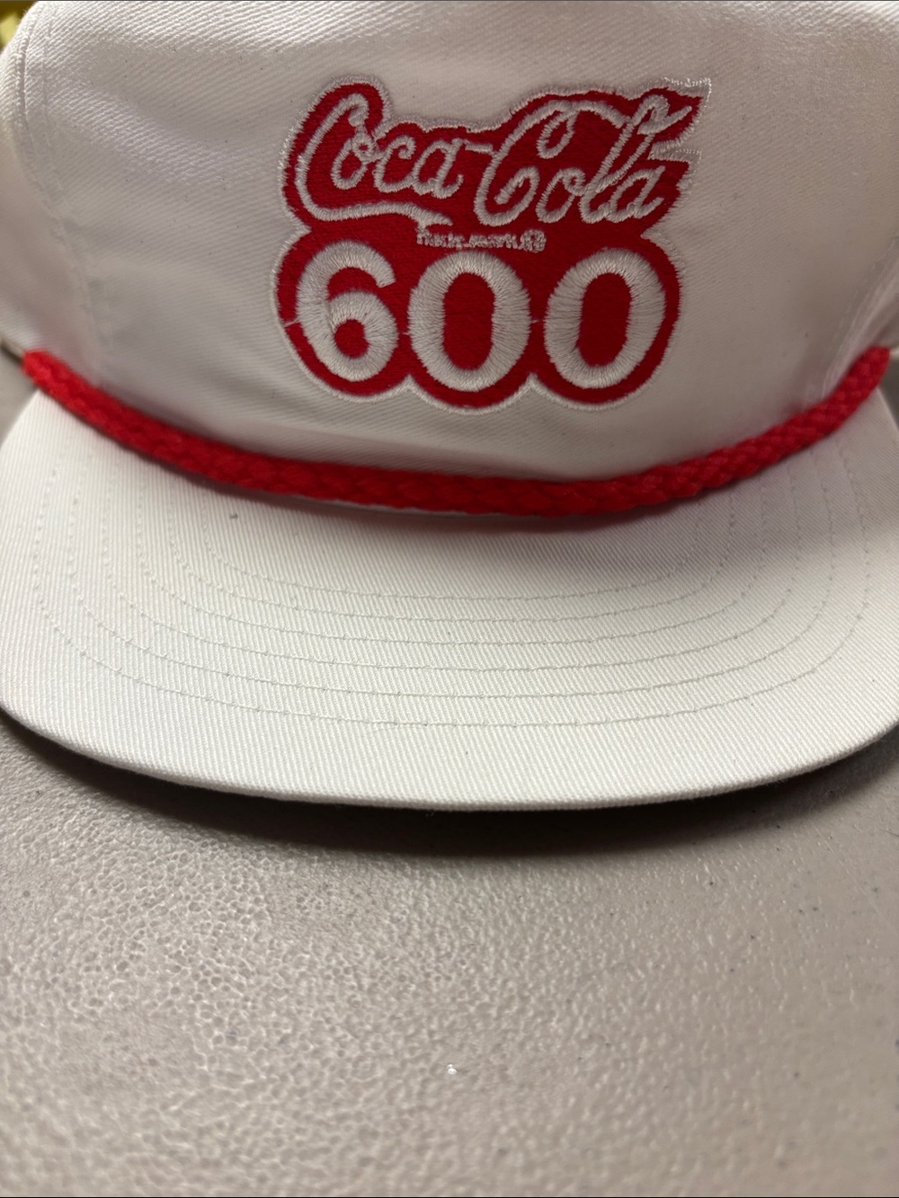 Coca Cola White and Red Kids Rope Front Cap